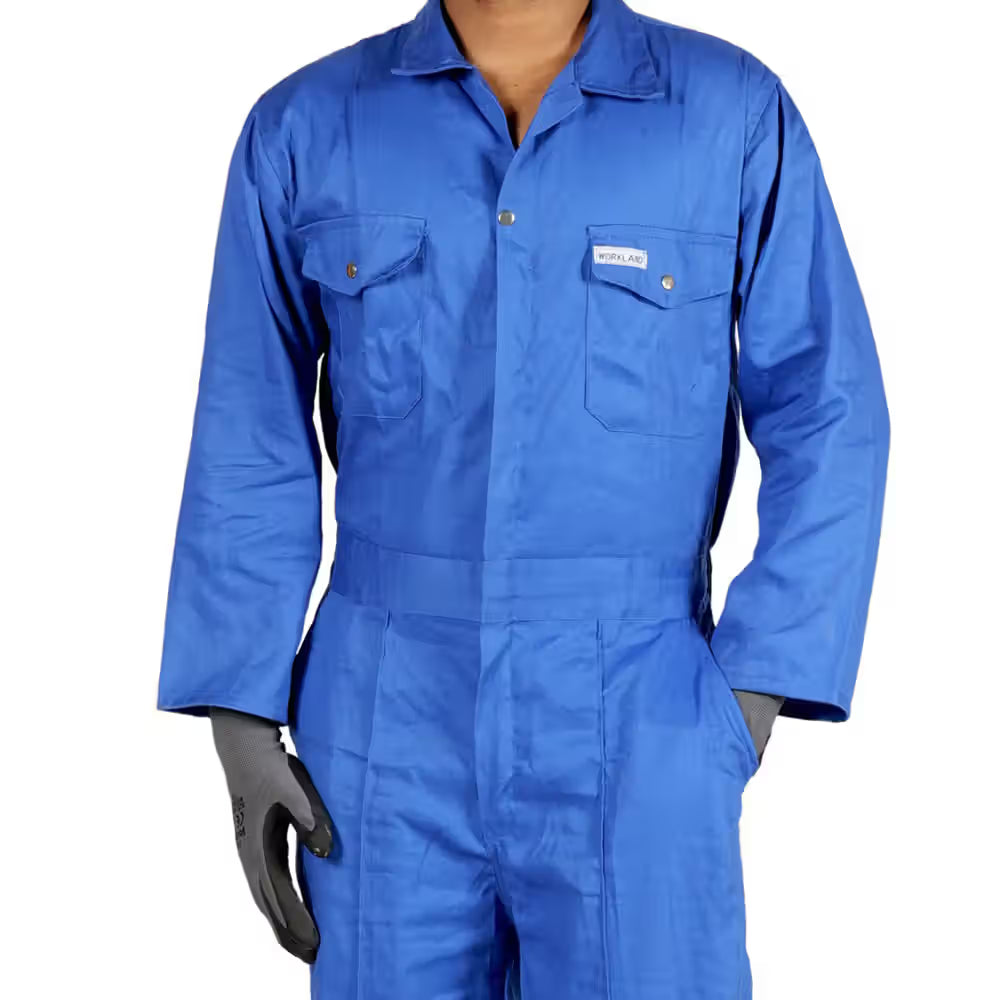 Workland W100 200GSM 100% Cotton Coveralls Petro Blue
