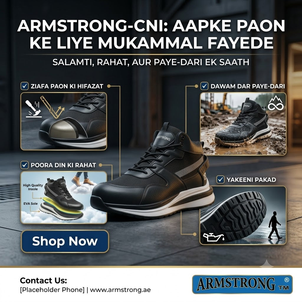 ARMSTRONG-CNI Safety Shoes – Steel Toe & Composite Mid-Plate Protective Footwear