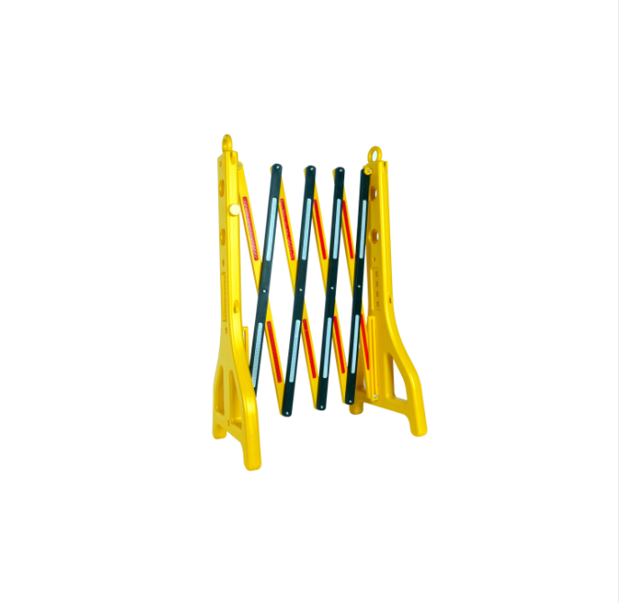 Expandable Barrier, 2.5 mtrs Lenght, 96 cm Height, Can Be Filled with Water, Yellow & Black Color,
